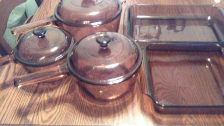 Corning ware cookware and pyrex bakeware