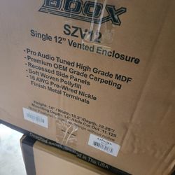 New Single 12" Vented Subwoofer Box $60