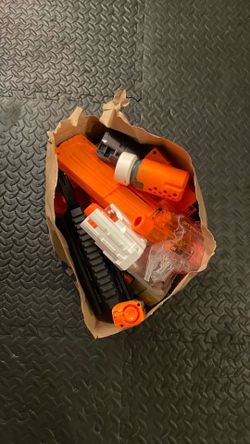 attachments in magazines Bag full of nerf attachments in magazines