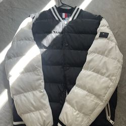 Tommy Hilfiger Puffer Varsity Jacket W Button And Zip Up 