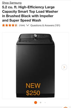 NEW SAMSUNG EXTRA LARGE WASHER NEW