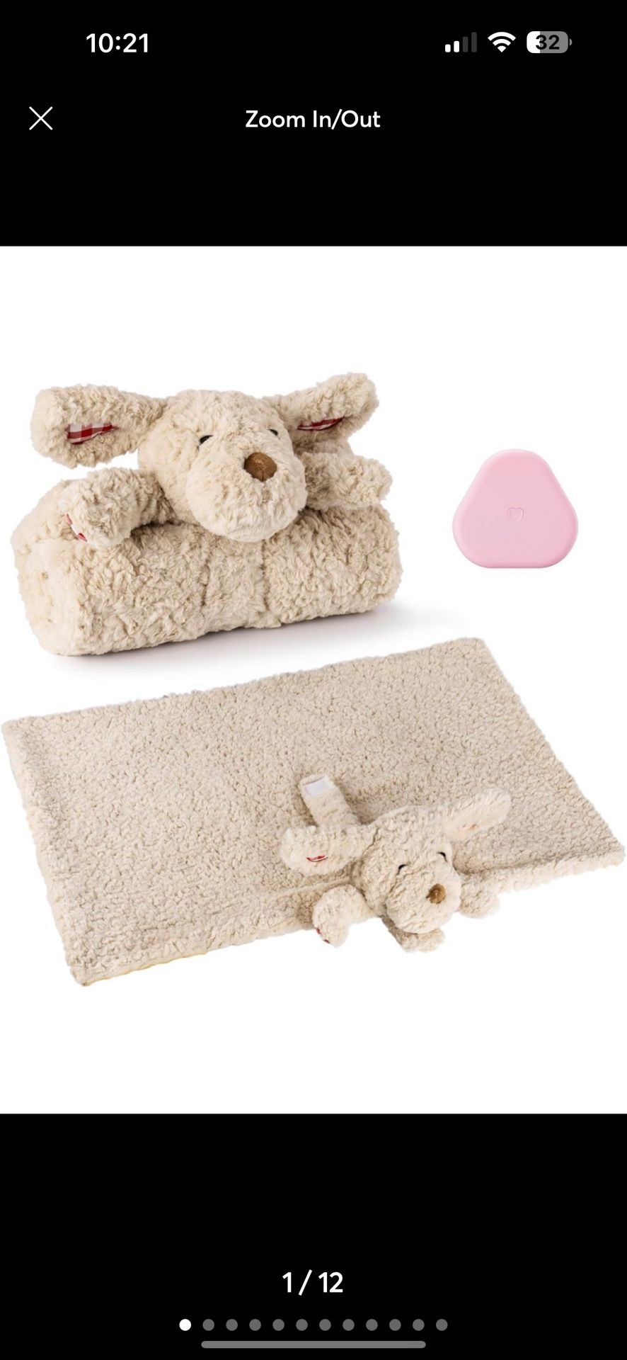 Moropaky Heartbeat Toy Puppy Heartbeat Blanket for Dog Anxiety Relief