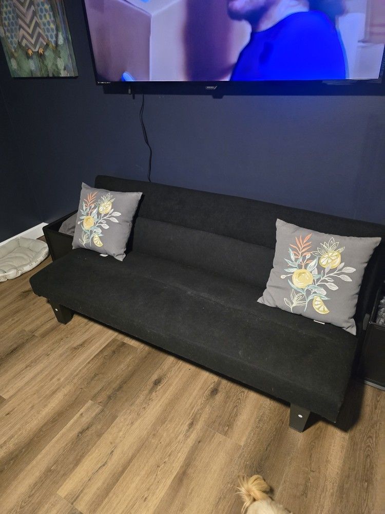 Futon And Throw Pillows