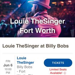 2 Louis TheSinger Tickets Just In Front Of Stage- Pit Tickets