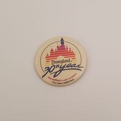 Walt Disney Disneyland 30th Year The Happiest Place On Earth Pin Back Button