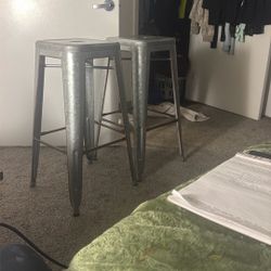 Two Metal Stools
