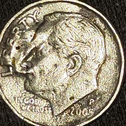 2005 US Dime w/Mint Error