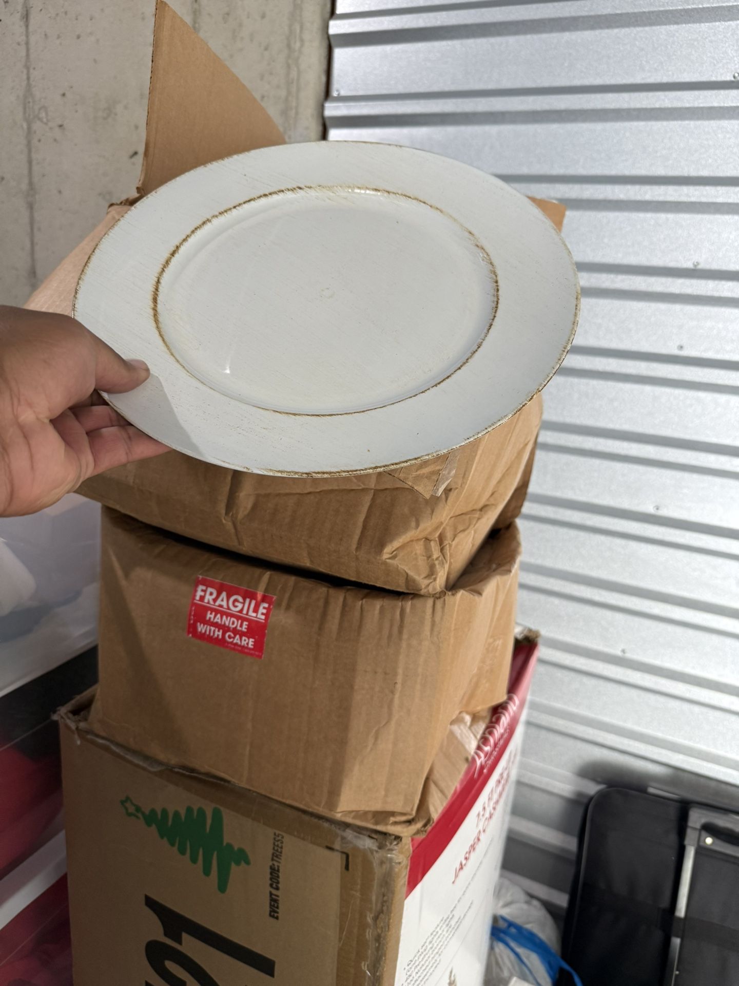 White Charger Plates
