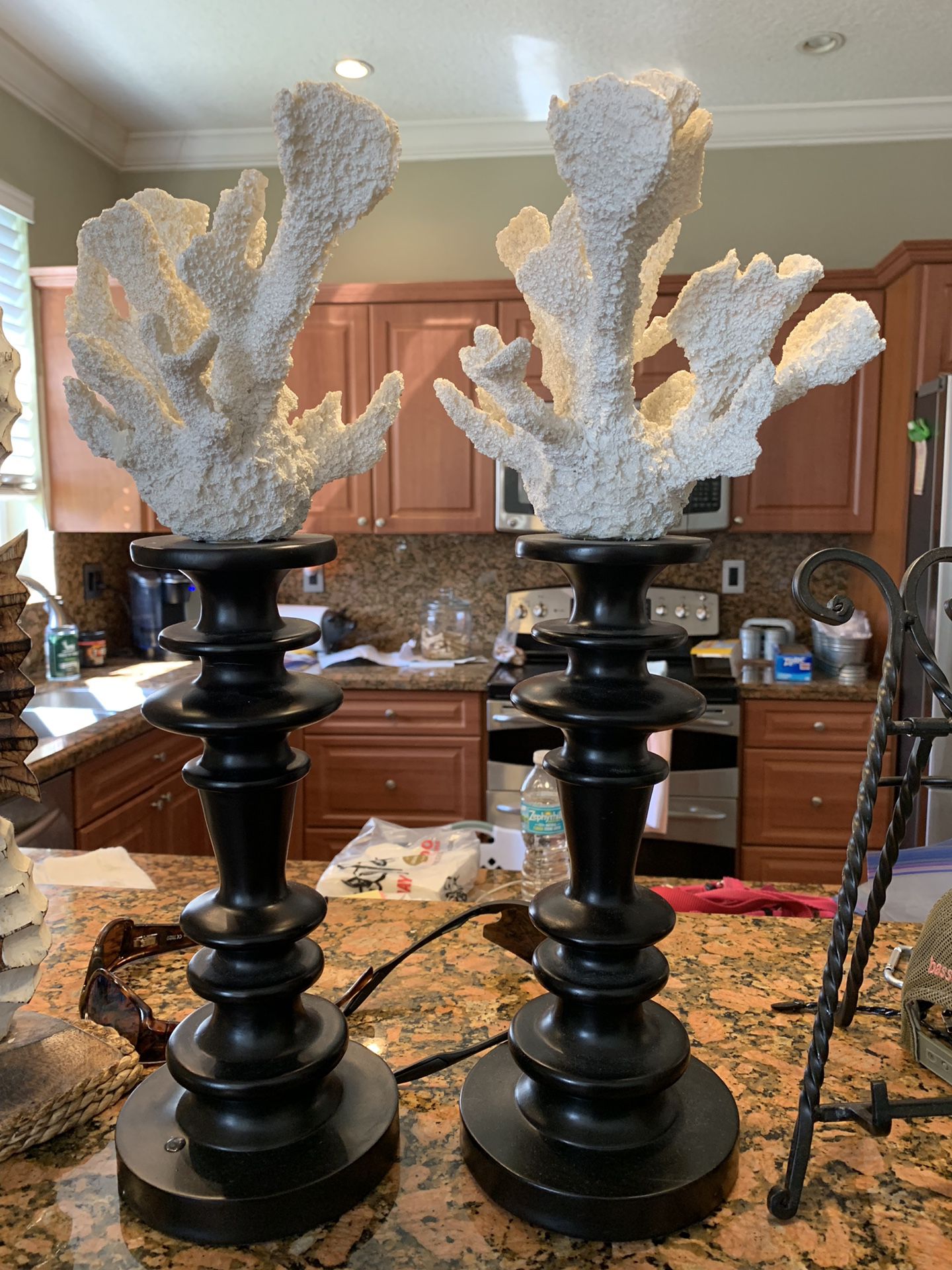 Coral table stands