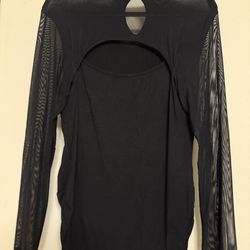 Black long sleeve blouse