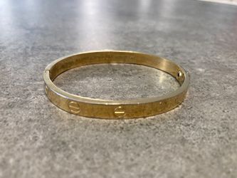 Authentic Vintage 1970s Aldo Cipullo Gold Electroplate Love Bracelet