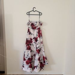 Red Floral Ballgown