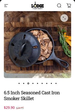 6.5 Inch Seasoned Cast Iron Smoker Skillet