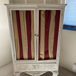 Antique Wicker Cabinet