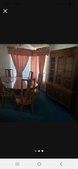 Dinning Table And China Cabinet 