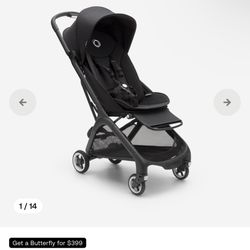 Bugaboo Butterfly seat Stroller  Black/ New Open Box 