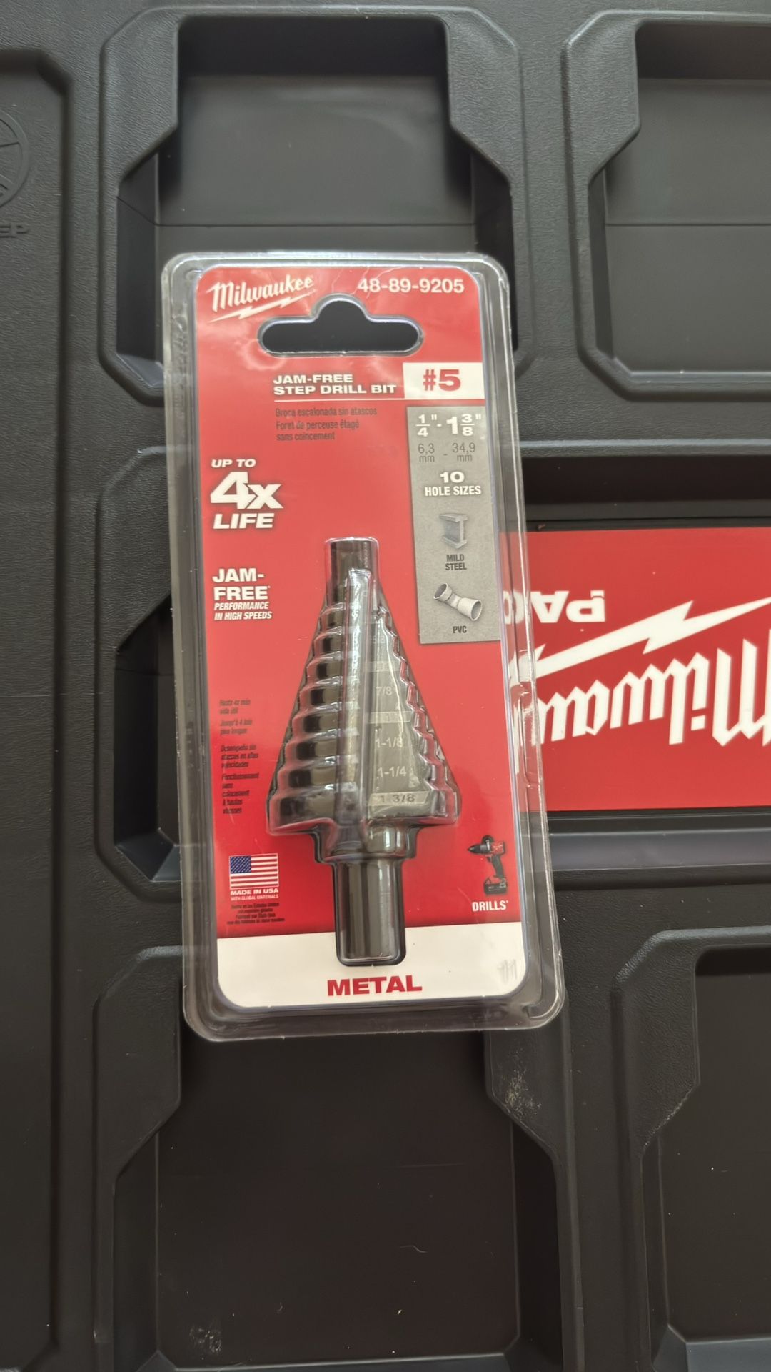 Milwaukee step drill bit jam-free