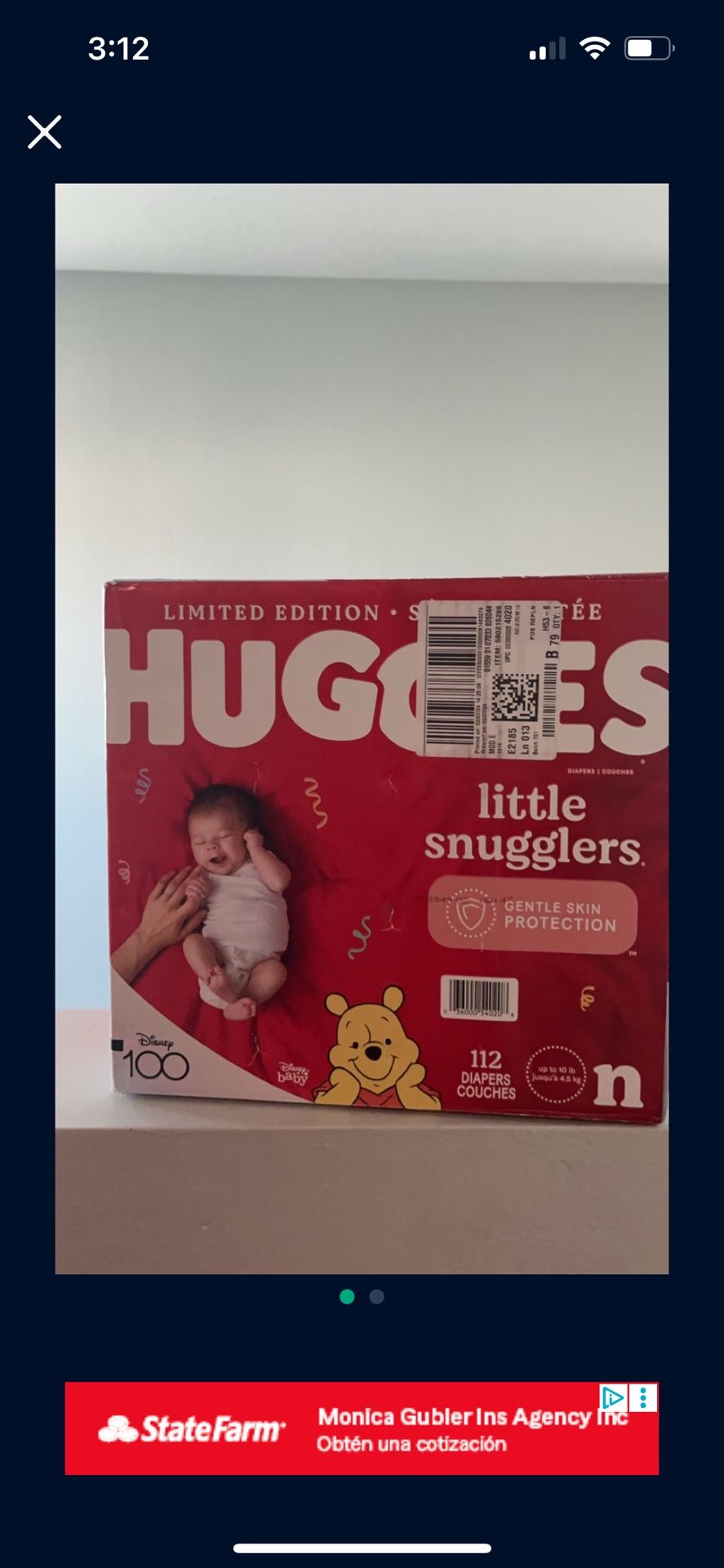 Newborn Diapers Huggies 