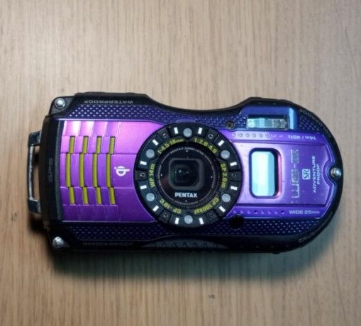 Pentax Optio WG-3 GPS purple 16 MP Waterproof Digital Camera with 3-Inch LCD