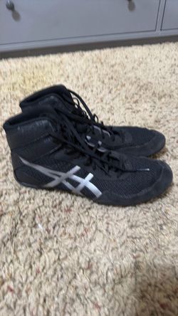 ASICS Wrestling Shoes Black and Silver