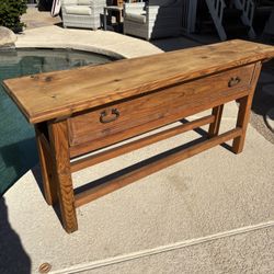Rustic Wood Console Table 