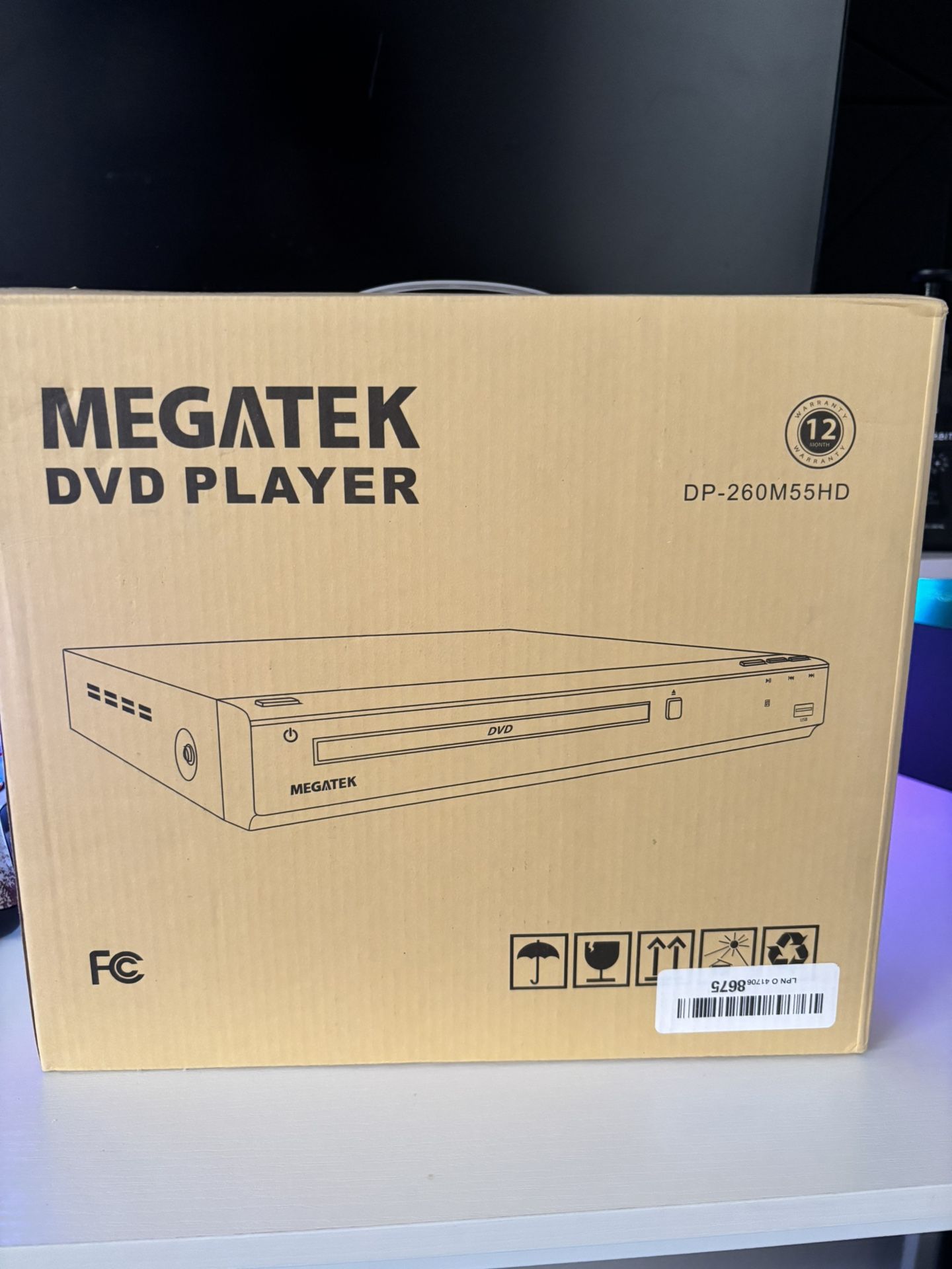 MEGATEK Region-Free HDMI DVD Player for TV, Compact CD/DVD Player for Smart TV, USB Port, Plays All Region DVDs & Multi Formats, Metal Housing, HDMI/R