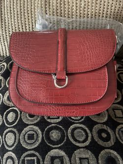 Vegan Leather Vintage Alligator Crossbody Satchel Saddle Bag Purses for Women