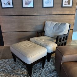 Comfort Leather Chair and Ottoman 