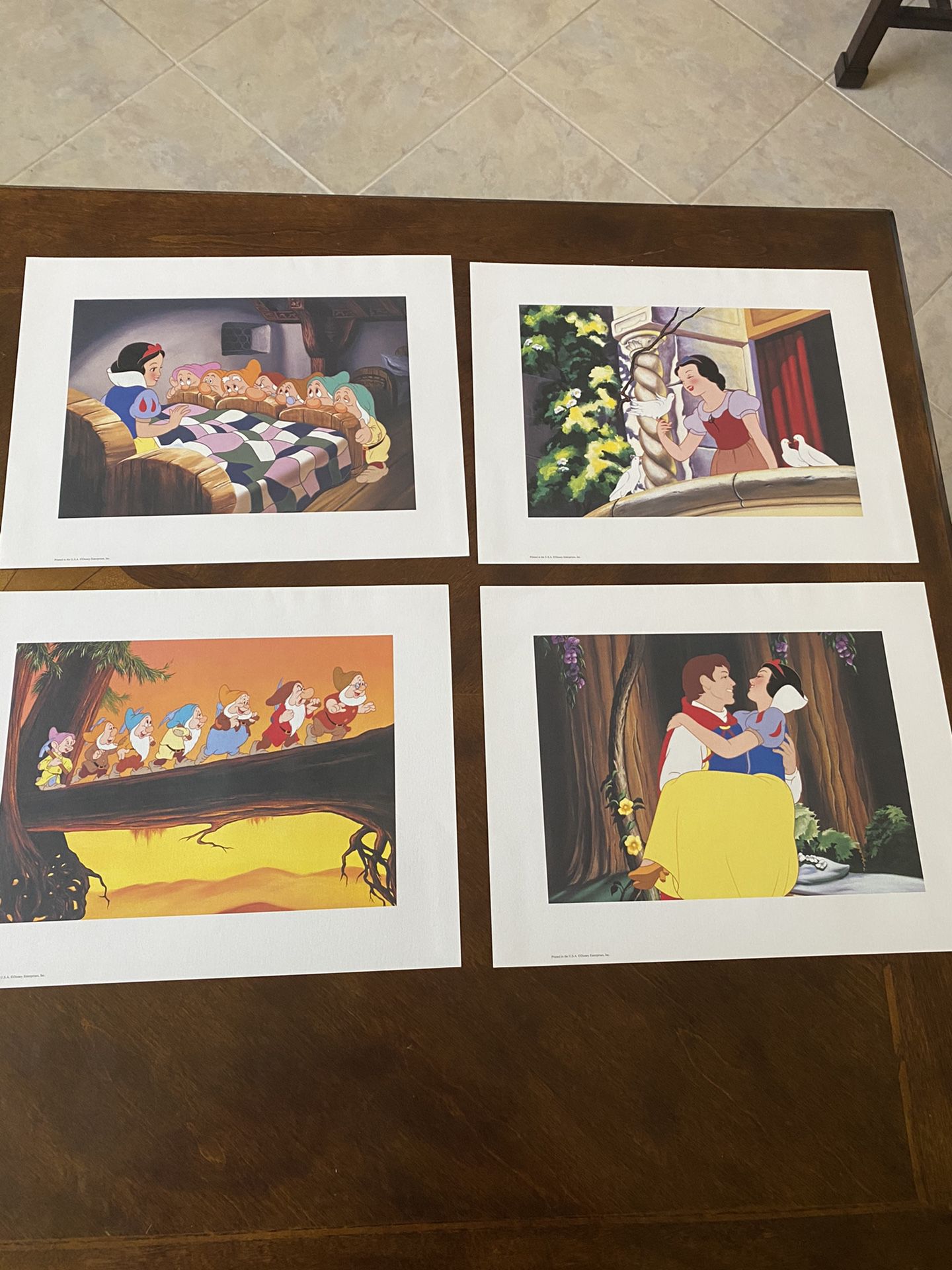Disney 4 piece set of prints