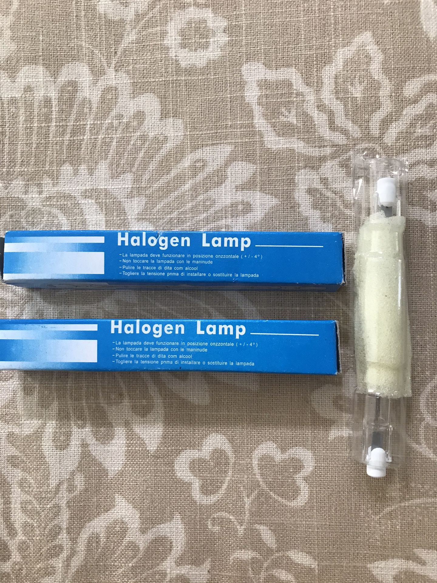 2 Halogen Lamp Bulbs, 110V, 500W, New in Package