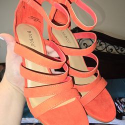 New Size 9 Orange Womens Shoe 