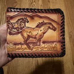 Genuine Leather Mens Horse Wallet 