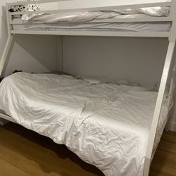Twin Over Full Bunk Bed- White