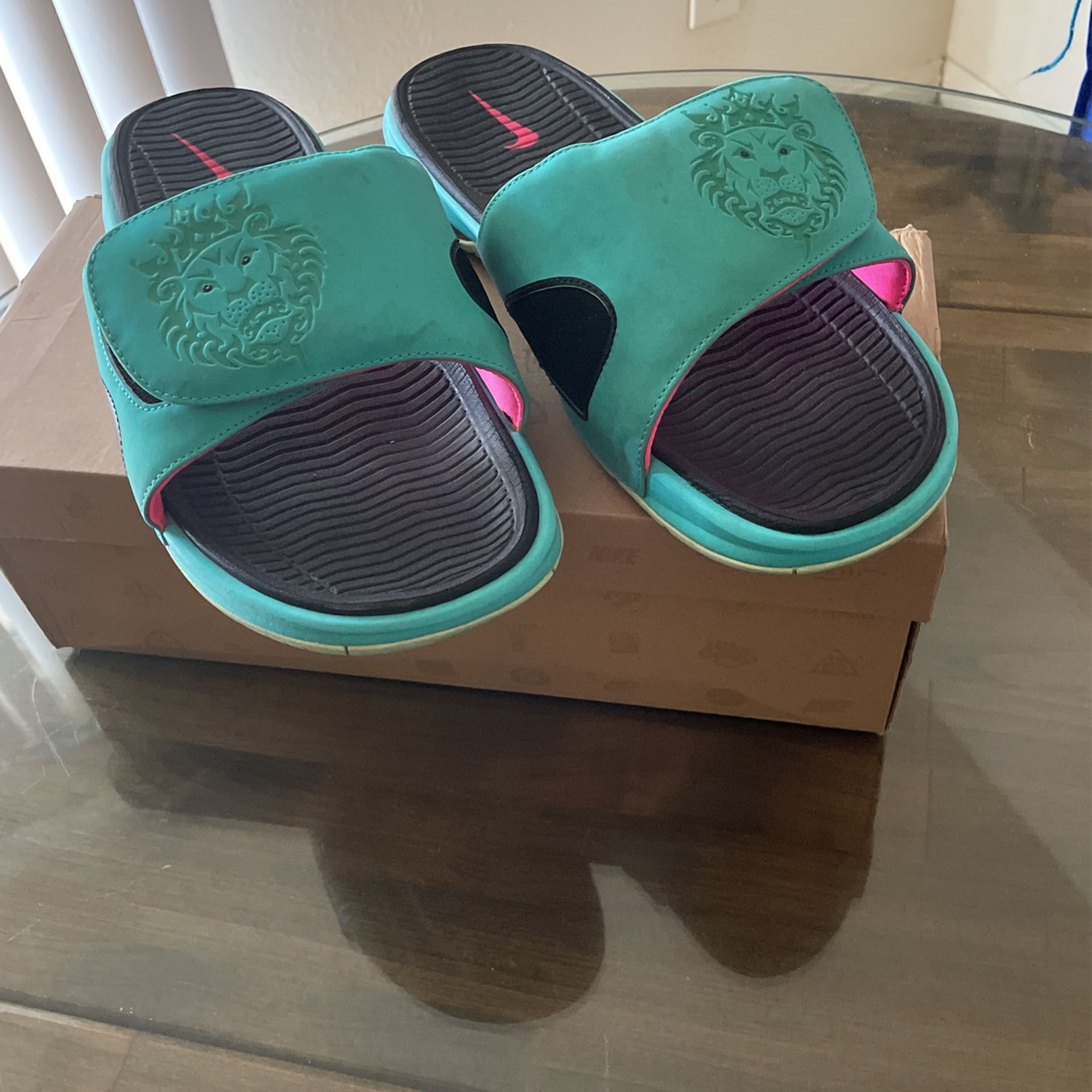 Nike Air Lebron South Beach Slides Size 13 Rare