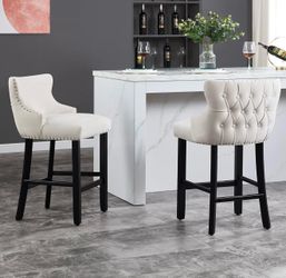 New Velvet Bar Stools 2/set(beige)