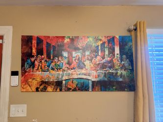 Abstract Graffiti Recreation of Leoda Vinci's famous masterpiece, "The Last Supper"