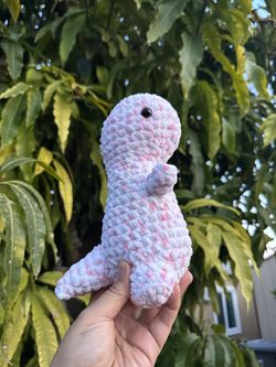 Handmade Valentine Themed Crochet Dino 