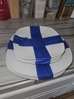 Square Plates And Glass Cups