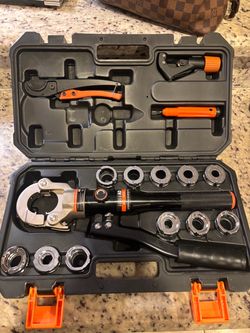 Copper Press and Pex crimper with fittings