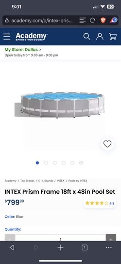 INTEX Prism Frame 18ft x 48in Pool Set