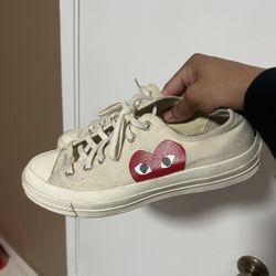 Cream CDG converse 