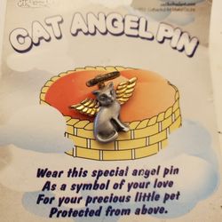 CAT ANGEL PIN  Nice Gift For Grieving Fur Parent