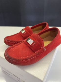 Gucci Kids Leather Loafers – Size 27 – Navy