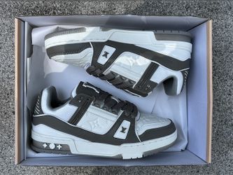 Louis Vuitton Trainer Sneakers – White/Grey | Clean LV 🔥