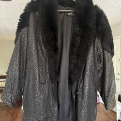 J. Percy Marvin Richard’s Genuine Black Leather & Fur 