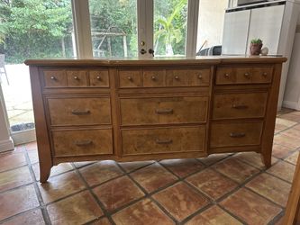 Solid Wood Double Dresser (12 Drawers) 