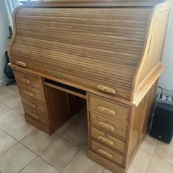Oak Roll Top Desk