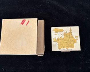 Vintage 1950’s Disneyland Park Sleeping Beauty Castle Compact Powder Case