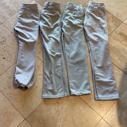 Mizuno Baseball Pants Youth Gray Size Large