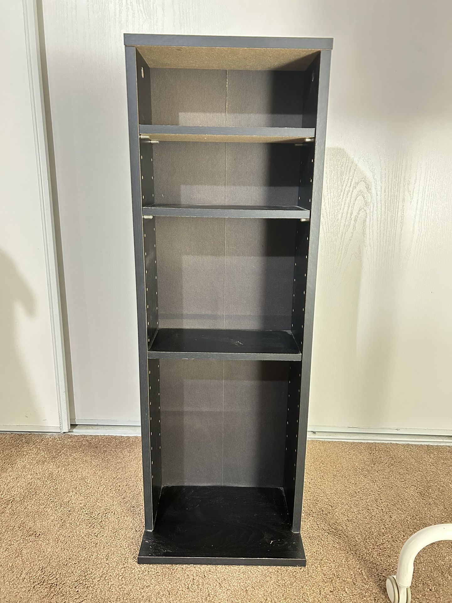 Compact Black Bookshelf / Media Shelf – Gently Used